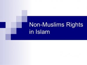 Rights of non-Muslims in Islam